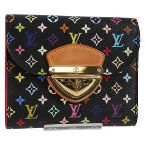 LOUIS VUITTON Multicolor Portefeuille Koala Wallet Black M58087 LV Auth 131831V